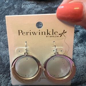 Periwinkle by Barlow Gold and Silver Hoop Earrings
